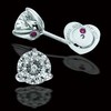roberto coin cento - diamond stud tulip earrings