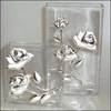 Серебряные серьги с розами
