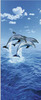 Фотообои на дверь с дельфинами