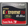 SANDISK Compact Flash Extreme IV Card 8Gb