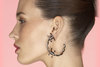 barbwire design hoop earrings