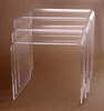 Acrylic Set of Three Nesting End Tables