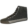 Polka - Black/White Canvas Ankle Boot