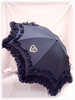 Черный зонт с рюшечками