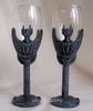 PAIR - GOTHIC DRAGON GOBLETS