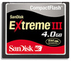 Карта памяти SANDISK Compact Flash Extreme III Card 4Gb