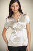 BCBG Max Azria Ruffle Detail Silk Blouse