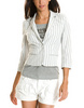 Striped Button Blazer