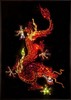 Картина из кристаллов Swarovski "Дракон с жемчужиной"