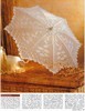 Белый кружевной зонт от солнца
