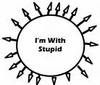 Футболка "I'm with stupid =&gt;"