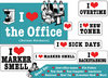 I HEART OFFICE STICKERS