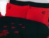 Набор шелкового черного и красного постельного белья