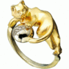 Золотое кольцо "Кошка"