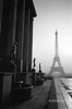 панорама Парижа, ч/б