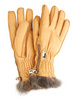 Бежевые кожаные перчатки
