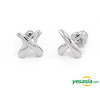 Micky Style - Mini Wave Crossing Earrings