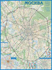 Настенная карта Москвы, автомобильно-дорожная