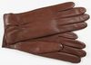 Кожаные коричневые перчатки