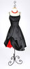 50's Style Black Satin Swing Dress размера S|M