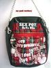 Sex Pot Gothic Rock SIN TARTAN GRAFFITI Pocket Punk Bag