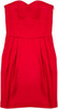 sweetheart bustier dress, красное платье, размер M