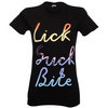 Lick Suck Bite Womens T.Shirt