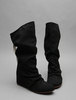 8020 Winnie Tall Hidden Wedge Slouch Boot in Black