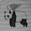 Flying Panda Womens T-Shirt