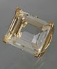 gold large crystal cocktail ring