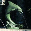 Single Dolphin Solid Bronze Garden Statue