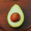 avocado with rock salt