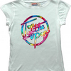 футболка с радужной надписью "Top of the Pops" или изображением радуги