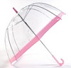 зонт прозрачный с розовой окантовкой
