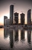 Снять серию черно-белых фотографий делового центра "Москва-Сити"