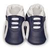Navy / White Swoosh Soft Soled Leather Baby Shoes