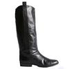 simple black leather boots