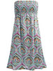 Deco Paisley Print Bandeau Dress