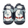 Navy / Puppy / Collar Soft Soled Leather Baby Shoes
