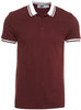 BURGUNDY WHITE TIPPED POLO