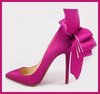 Christian Louboutin pink SATIN anemone