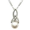 14k Pearl Set Trinity Knot Pendant