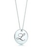 Tiffany Notes Letter L Round Pendant