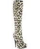 beige leopard pony hair platform tall boots