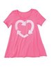 Naturally pink organic cotton trapeze tee