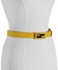 lemon leather buckle detail belt