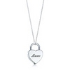 Tiffany heart lock charm in sterling silver.