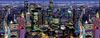 Полупанорамное цельное флуоресцентное полиэстровое полотно-обои "Ночной город" 1,35х2,70 м (150 dpi)