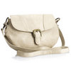 Buckle Flap Pouchy Cream Cross Body Bag