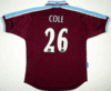 1999-01 West Ham Home Shirt Cole #26 M